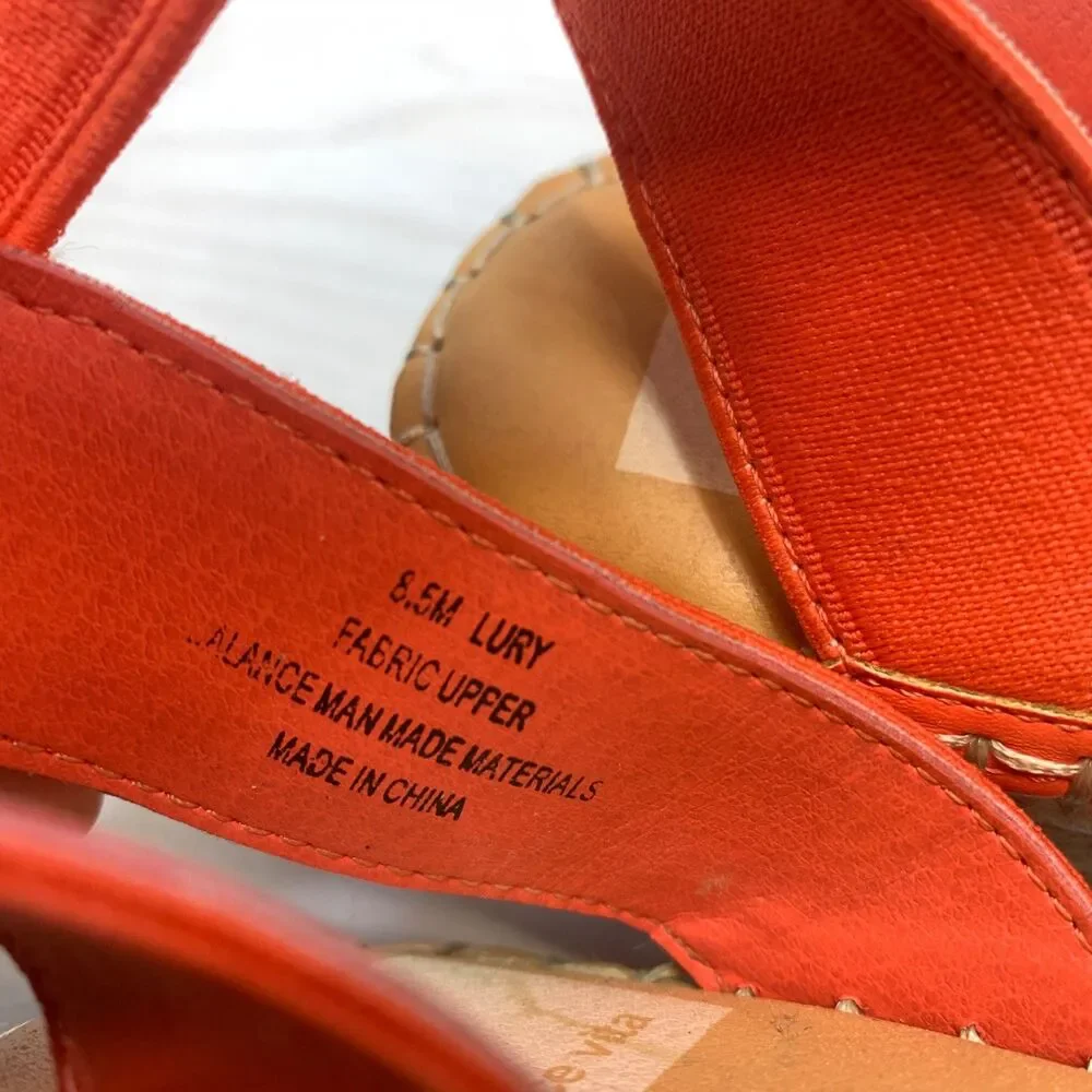 Dolce Vita Women’s Lury Orange Elastic Platform‎ Espadrilles Sandals Size 8.5